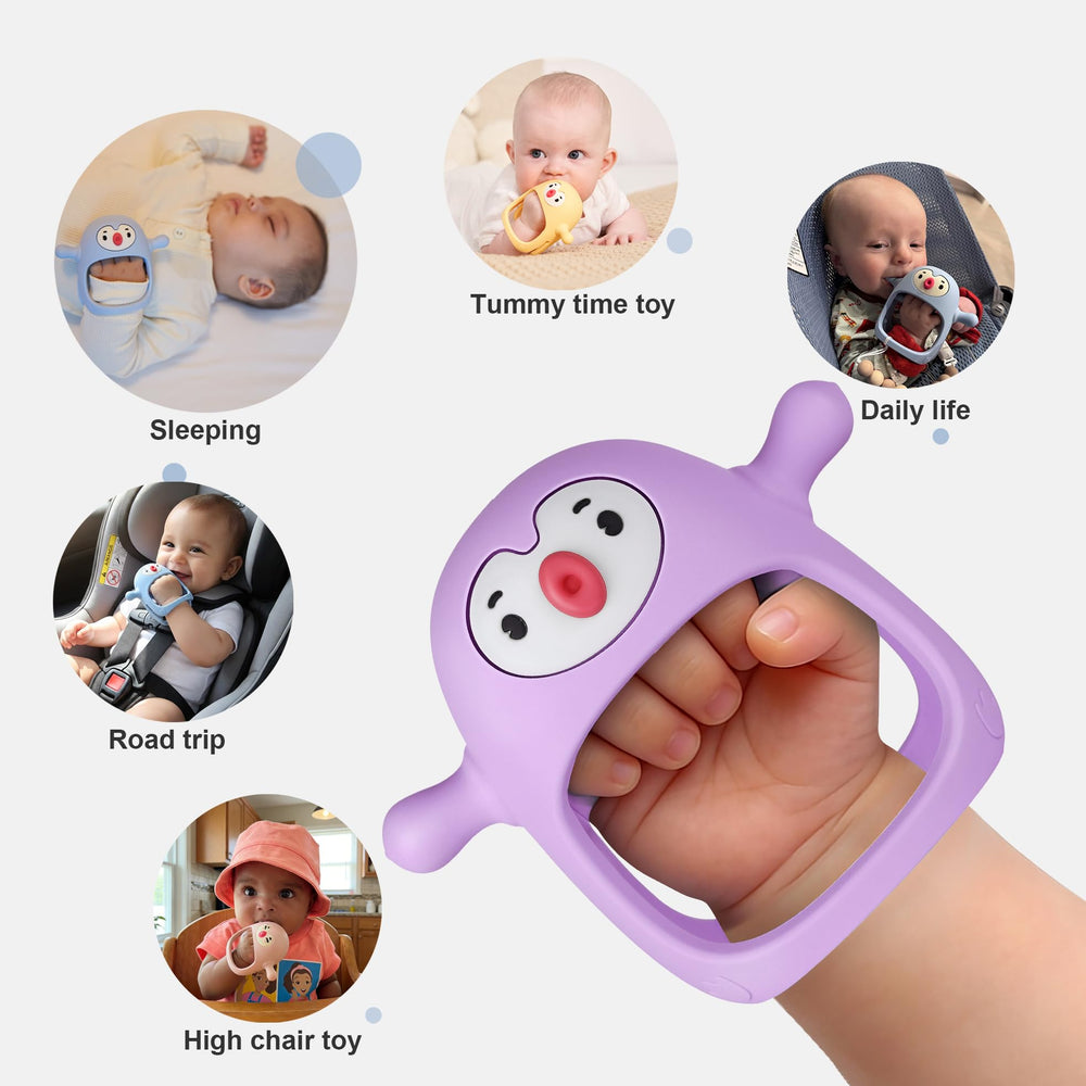 Smily Mia teether cools in freezer for extra soothing during teething moments