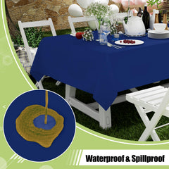 Smiry waterproof PEVA tablecloth protects surfaces and cleans easily.