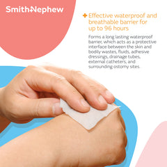 Smith+Nephew NO-STING Skin-Prep Wipes dry to form a lasting, water-resistant film.