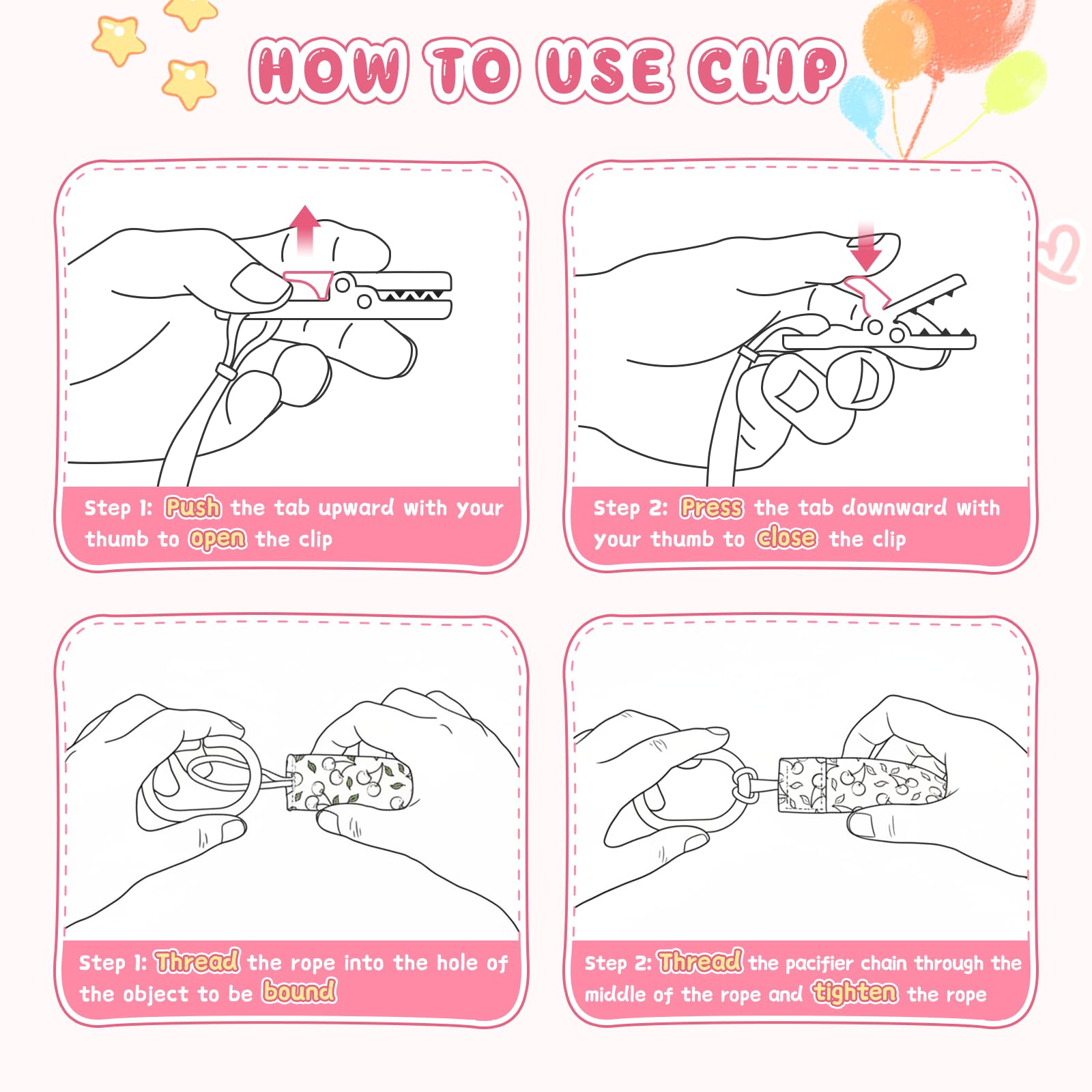 Smlpuame 9-inch short strap for safer teether use