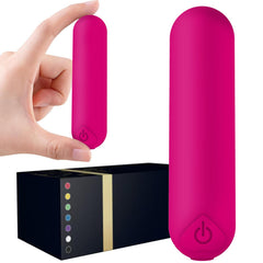 Smmgqeee mini handheld back massager in rose red for targeted relief.