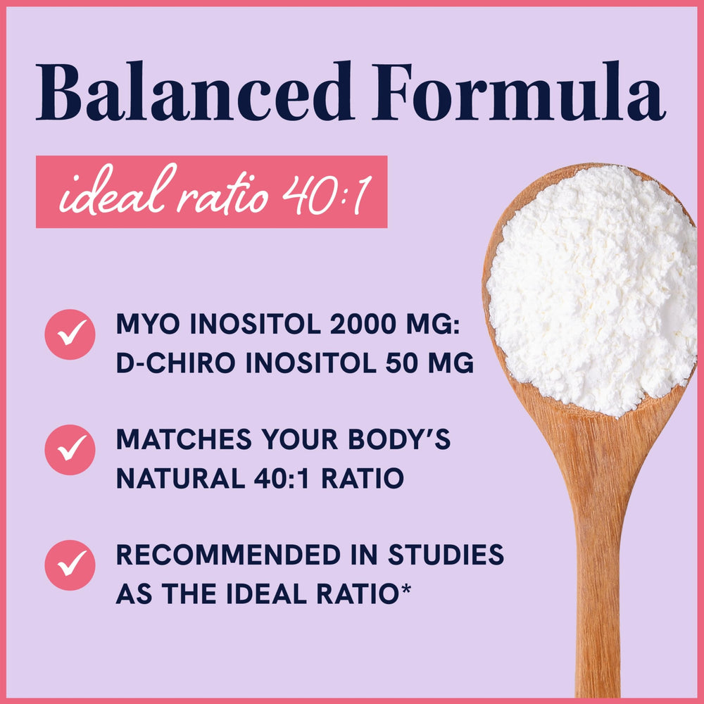 SMNutrition powder close-up highlighting Myo-Inositol 2000mg per serving.