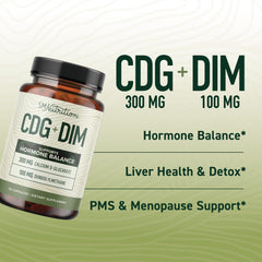 SMNutrition DIM capsules close-up for estrogen support.