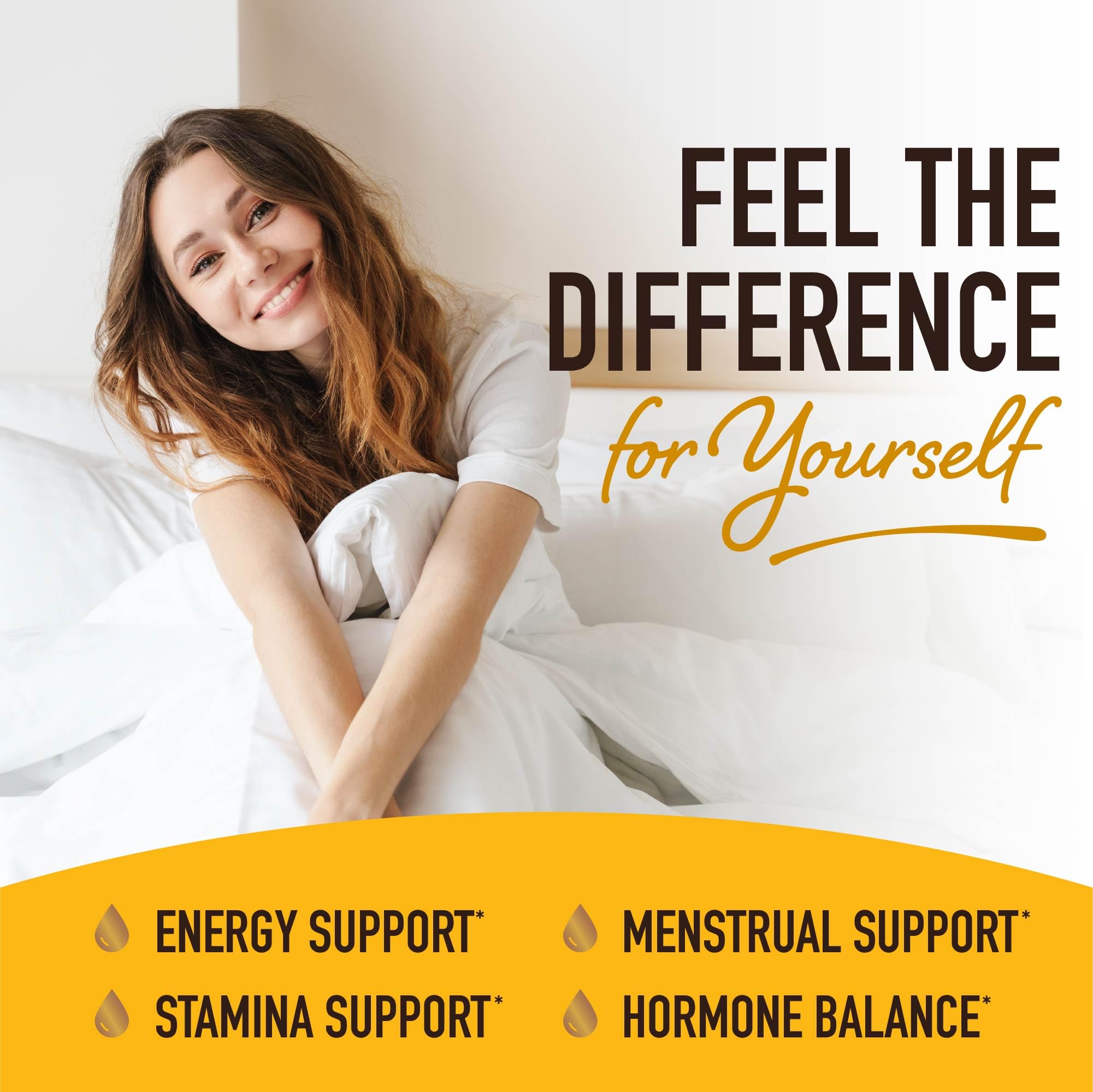 SMNutrition Maca Root Liquid Drops near glass suggesting hormone balance support