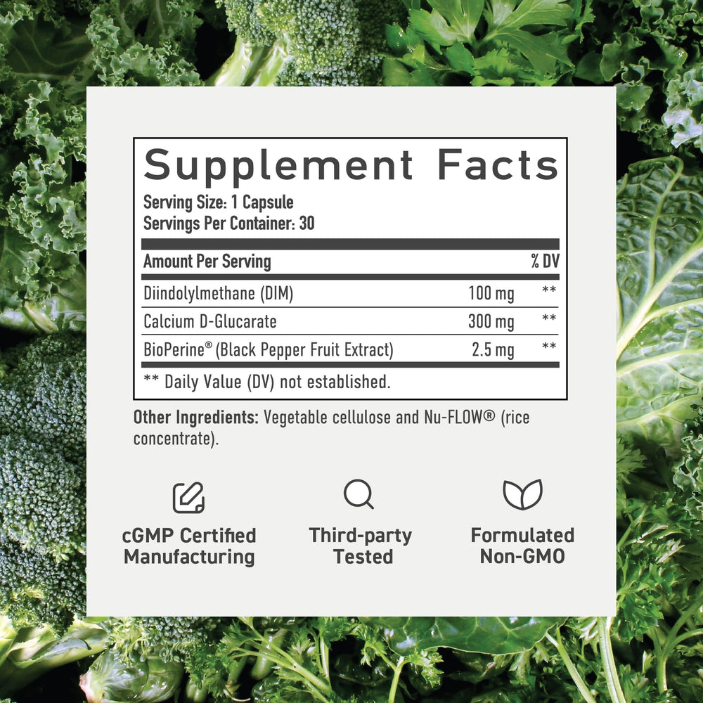 Mens hormone balance concept with SMNutrition DIM.