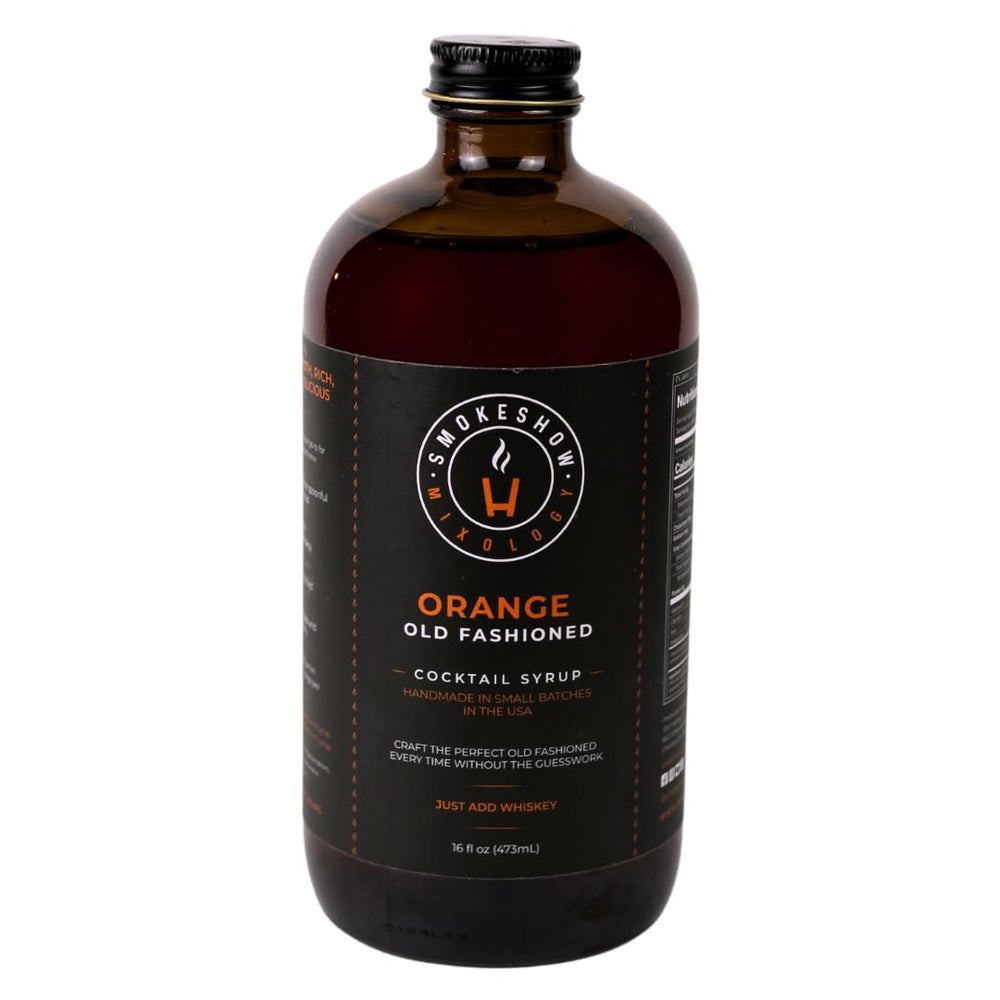 Smokeshow Cocktail Syrup bottle shows premium ingredients for easy mixing.