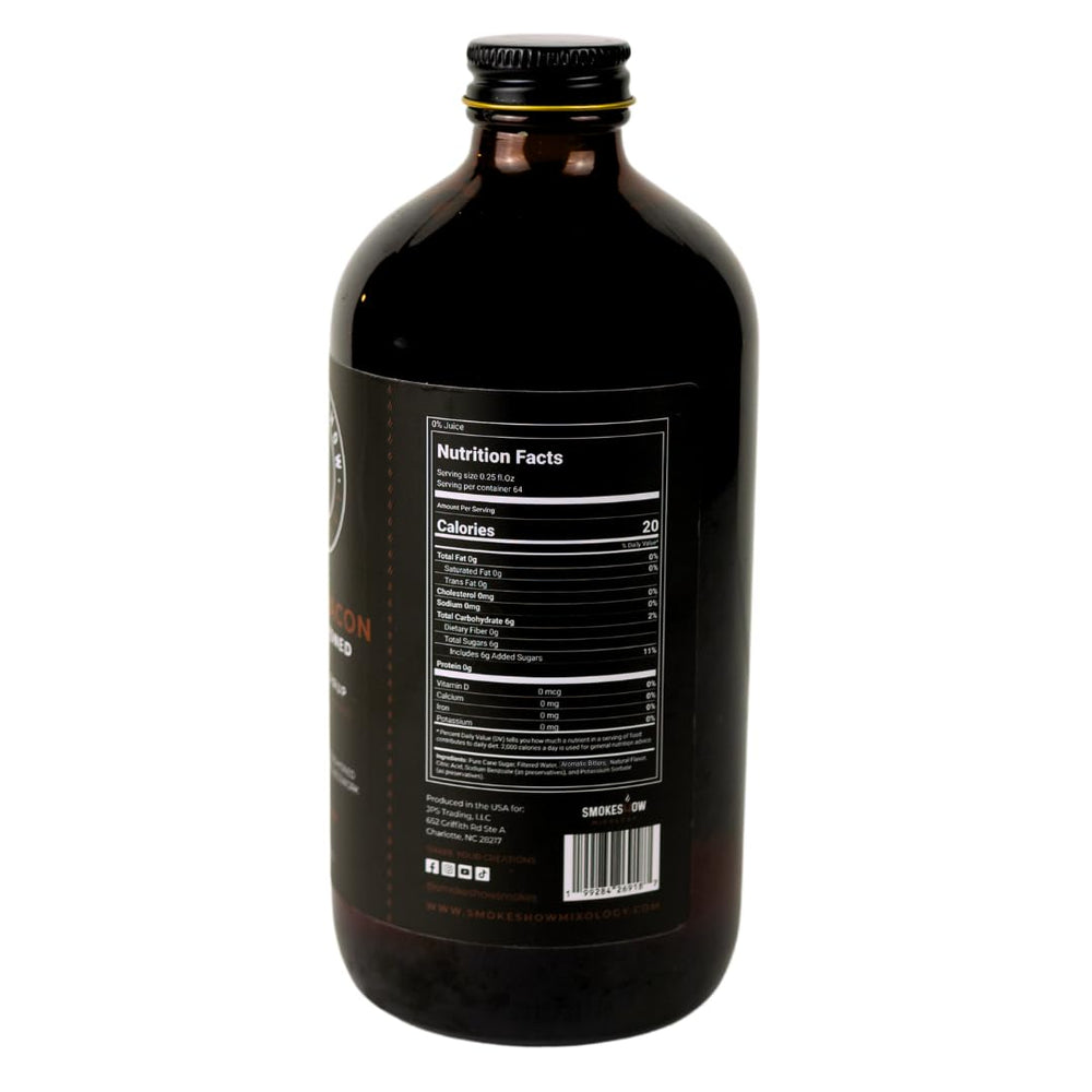 Smokeshow syrup with orange peel garnish for enhanced aroma.