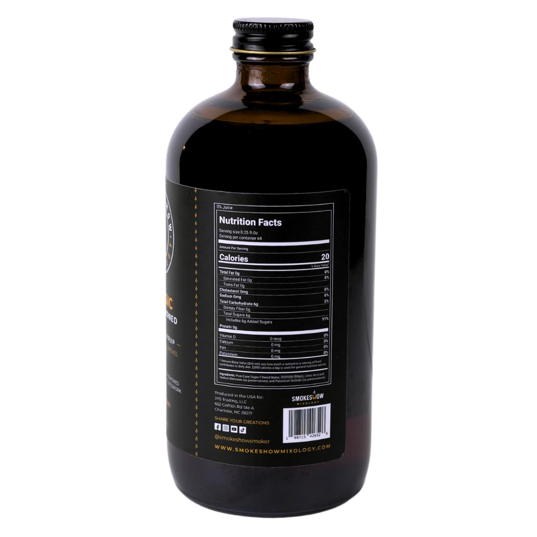 Smokeshow syrup being poured for a quick mixed drink.