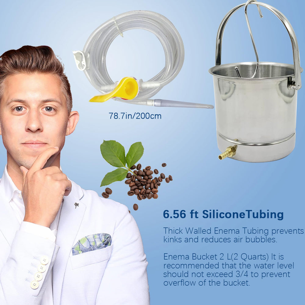 Smokitcen enema kit assembly with all components laid out