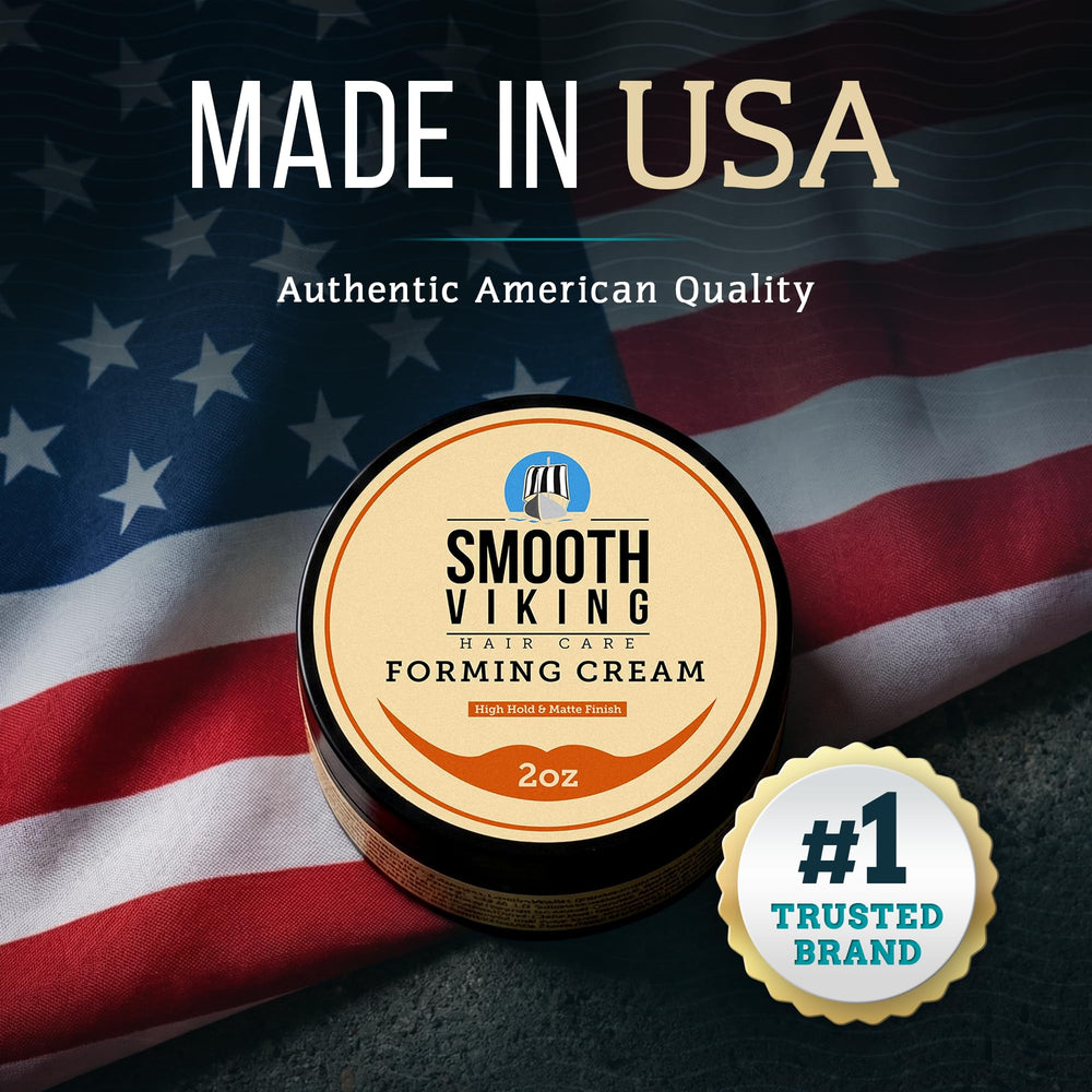 Hair with Smooth Viking Forming Cream achieving a natural matte finish