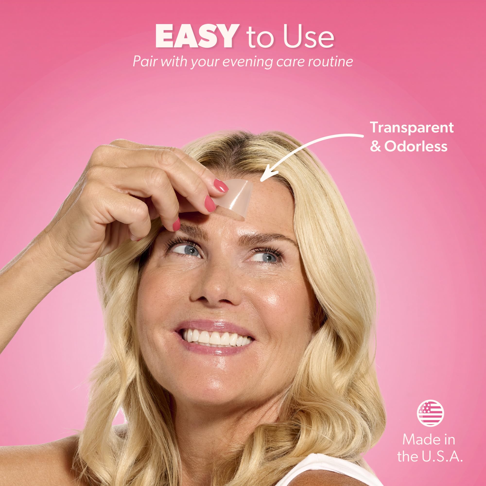 Smoothies wrinkle patches feature a transparent design that blends with skin