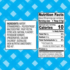 Squeezable bottle in use for toast with Smucker’s sugar-free strawberry jam.