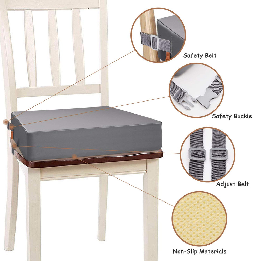 SMZCTYI booster seat bottom features anti-slip silicone grip on chairs