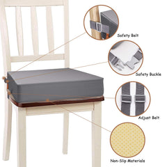 SMZCTYI booster seat bottom features anti-slip silicone grip on chairs