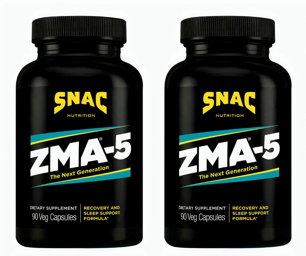 SNAC ZMA-5 bottle front shows label for trust and sleep support.