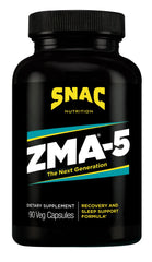 SNAC ZMA-5 mineral supplement bottle supporting post-workout recovery and rest