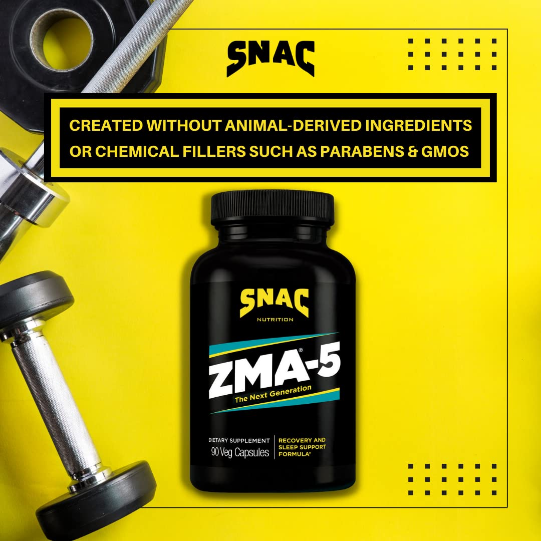 SNAC ZMA-5 ingredient closeup featuring zinc and magnesium blend