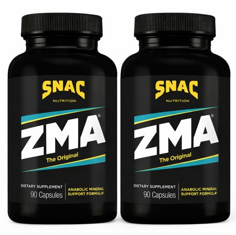 SNAC ZMA original bottle displaying 90 veggie capsules for recovery and sleep support.