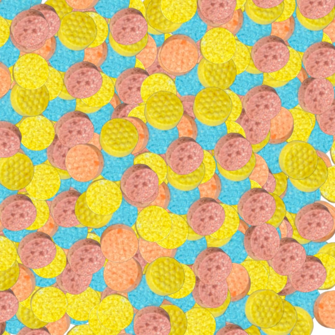 Snack Mountain Razzles transition from hard candy to gum in action.
