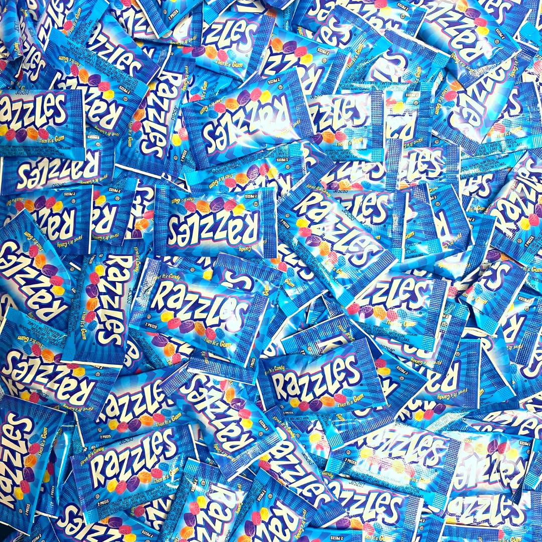 Snack Mountain Razzles close-up of lemon flavor with bright citrus finish.