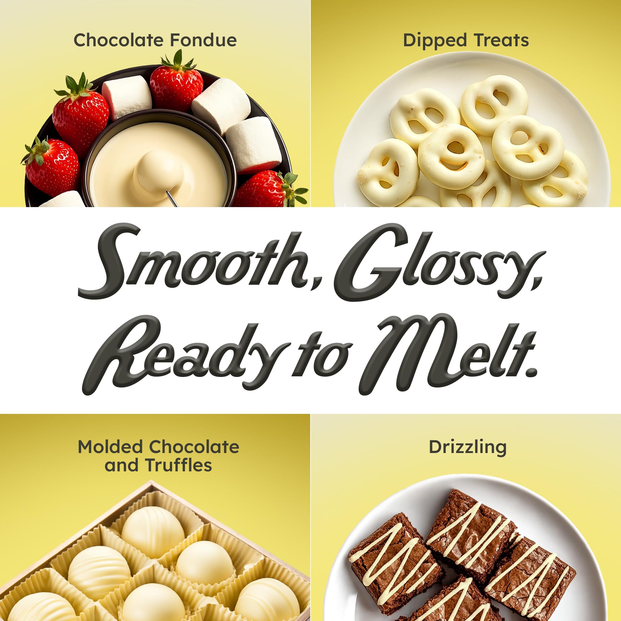 Snackathon cookie decorating with melted coating enables clean, bright cookies.