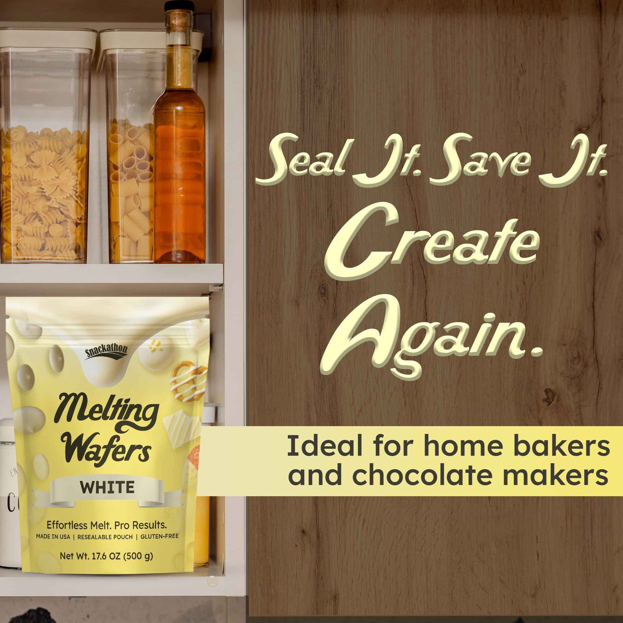 Snackathon pretzel coating close-up reveals glossy finish.
