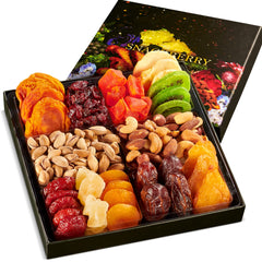 Snackberry gift basket with lid open, perfect for gifting occasions and celebrations.