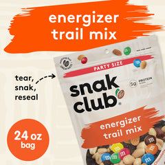 Snak Club Energizer Trail Mix mm-s-chocolates, chocolate crunch boosts mood.