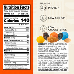 Snak Club Energizer Trail Mix closeup of roasted peanuts and almonds for crunch.