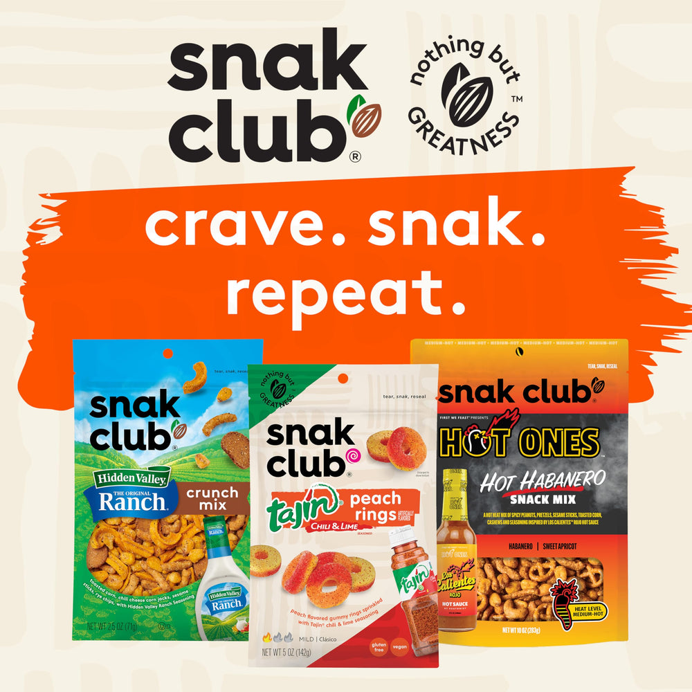 Snak Club Energizer Trail Mix travel-snack, ideal for bags and purses.