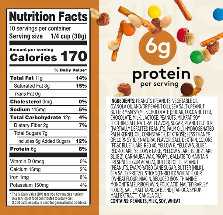 Snak Club Trail Mix with M&M’S for creamy chocolate bites.