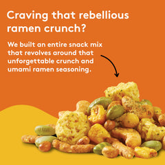 Peanuts provide a protein-rich crunch in Snak Club ramen snack mix.