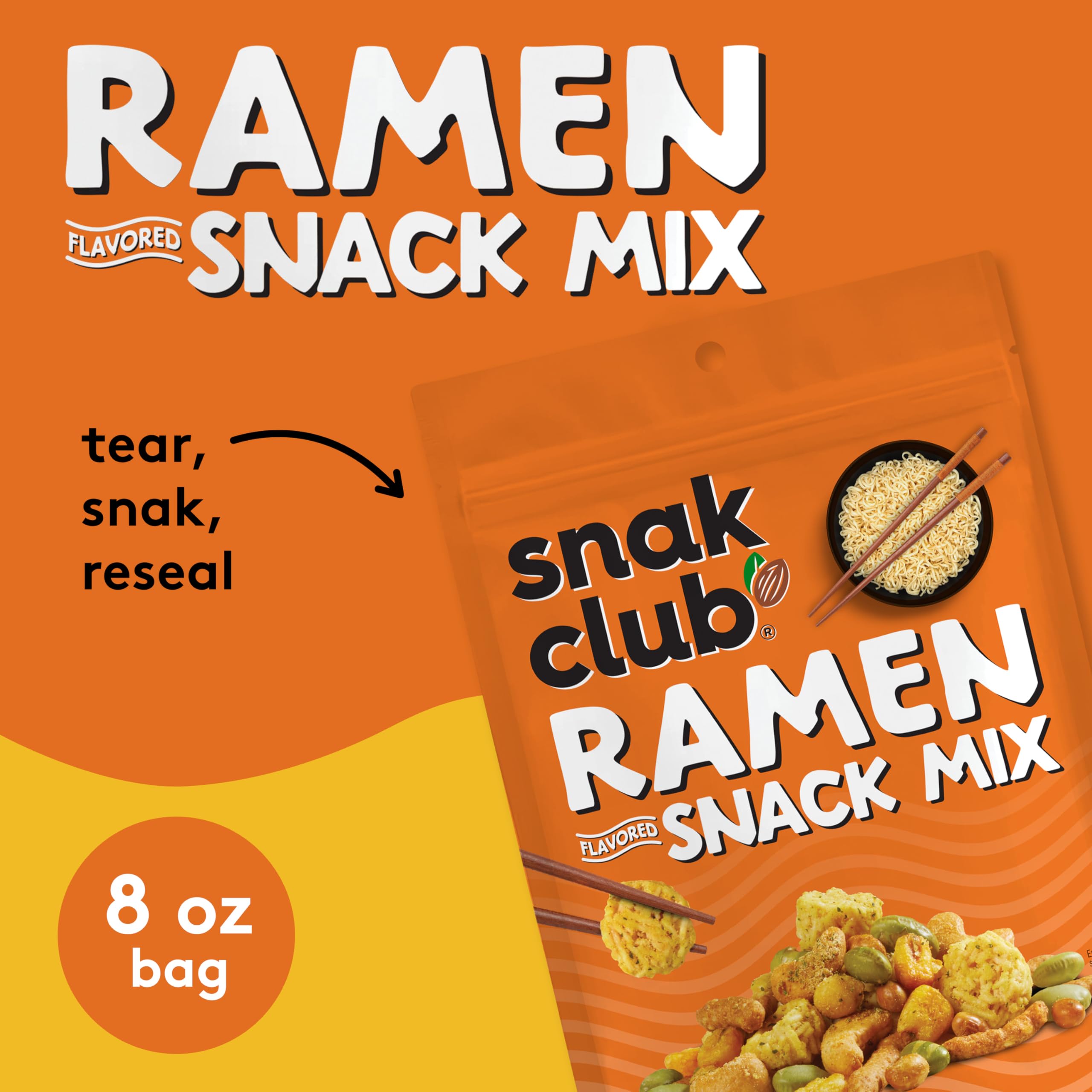 Sesame sticks and ramen pieces add a nutty, crunchy note.