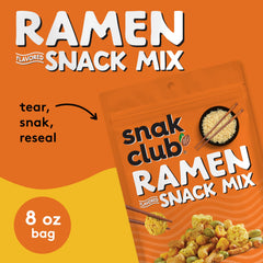 Sesame sticks and ramen pieces add a nutty, crunchy note.