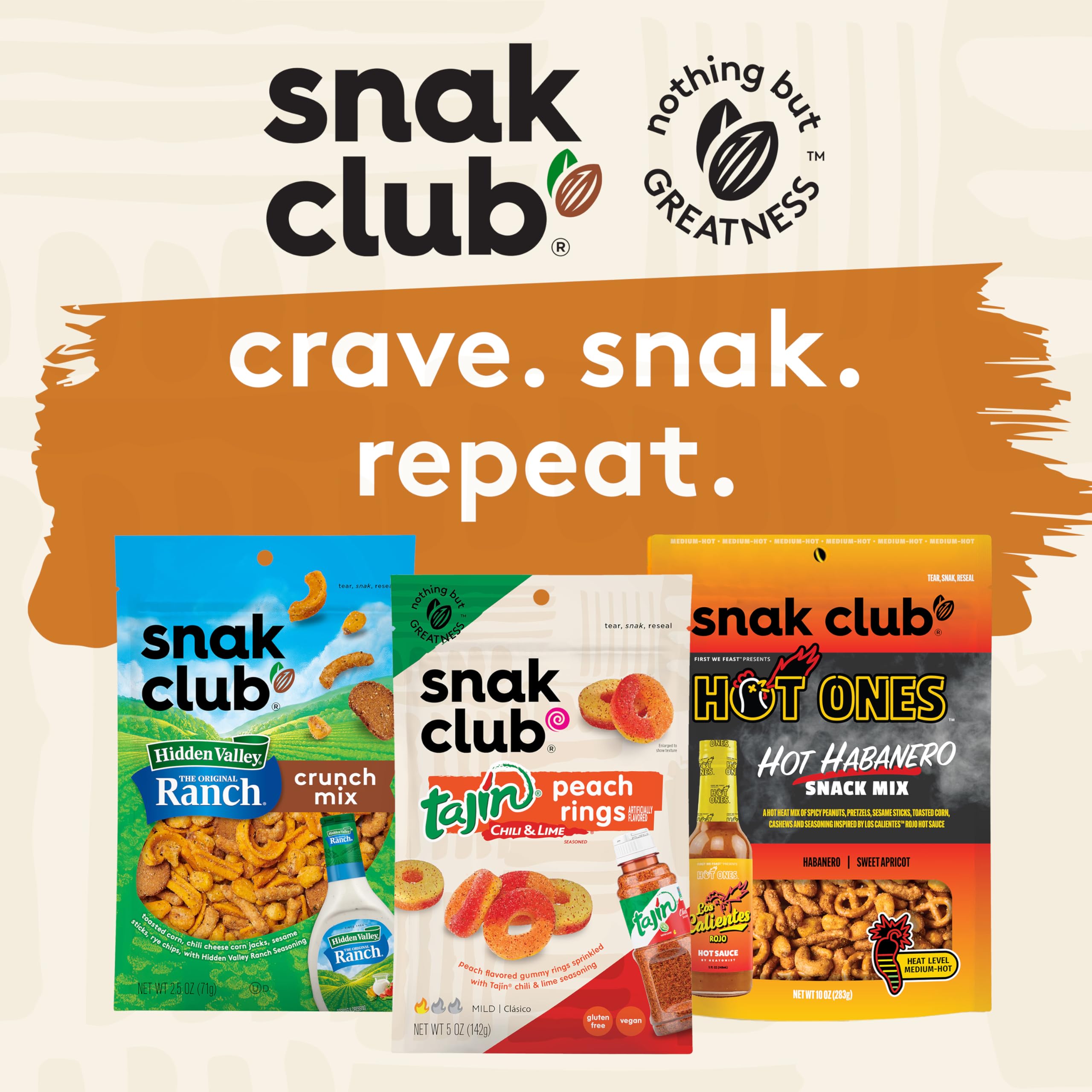 Snak Club ingredients label and nutrition panel for informed snacking