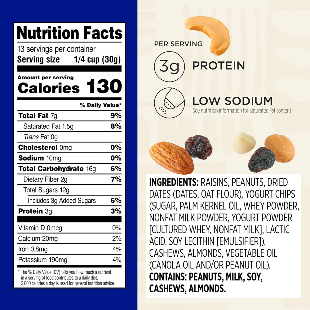 Close-up of yogurt chips adding creamy crunch to Snak Club mix