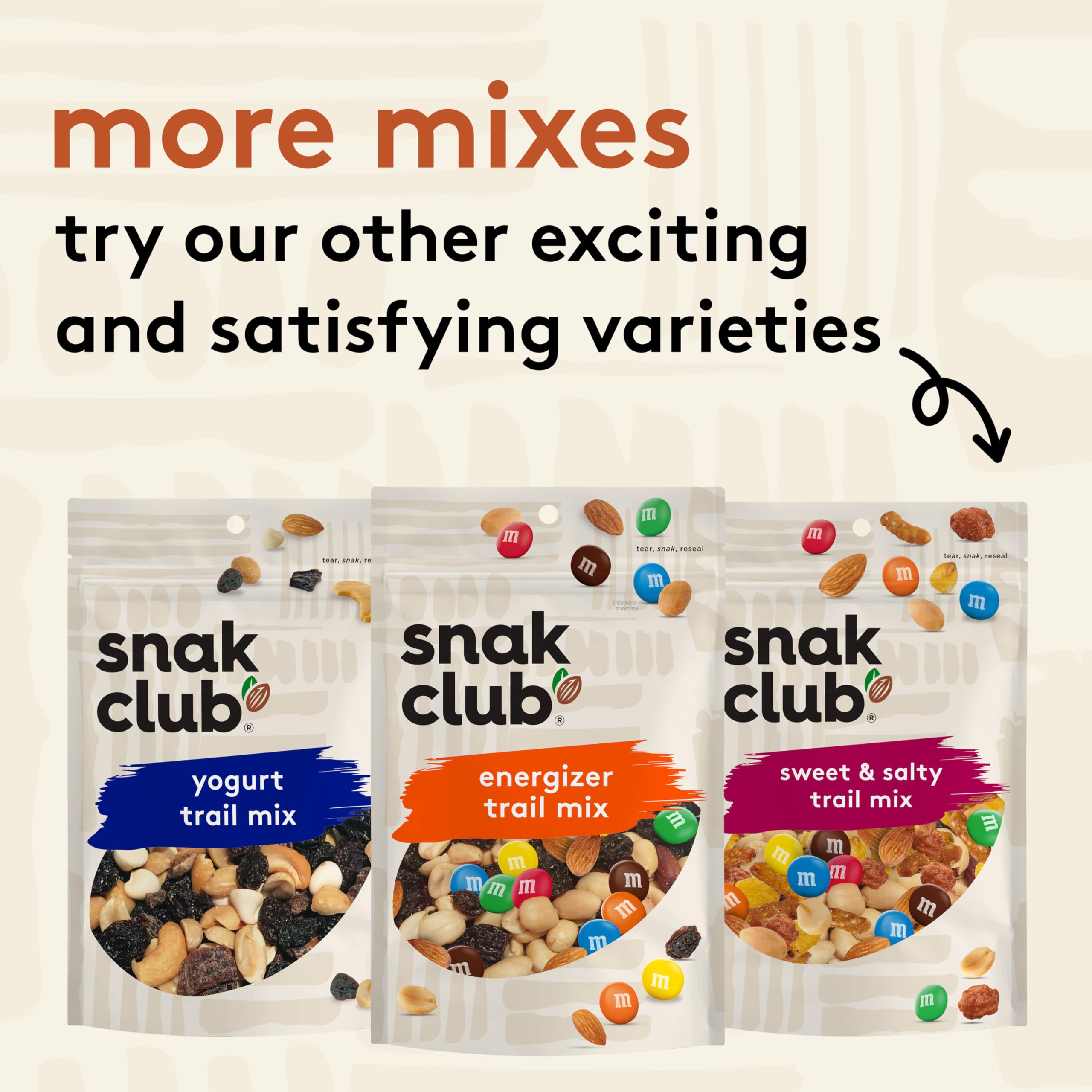 Almonds in Snak Club mix provide crunch and 5g protein per serving