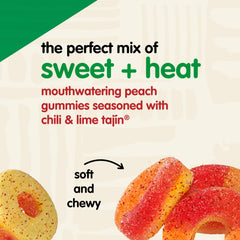 Vegan and gluten-free icon with Snak Club Peach Rings to suit diverse diets.