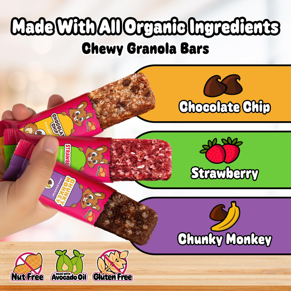Snakkidz Bulk pack 45 bars display on pantry shelf.