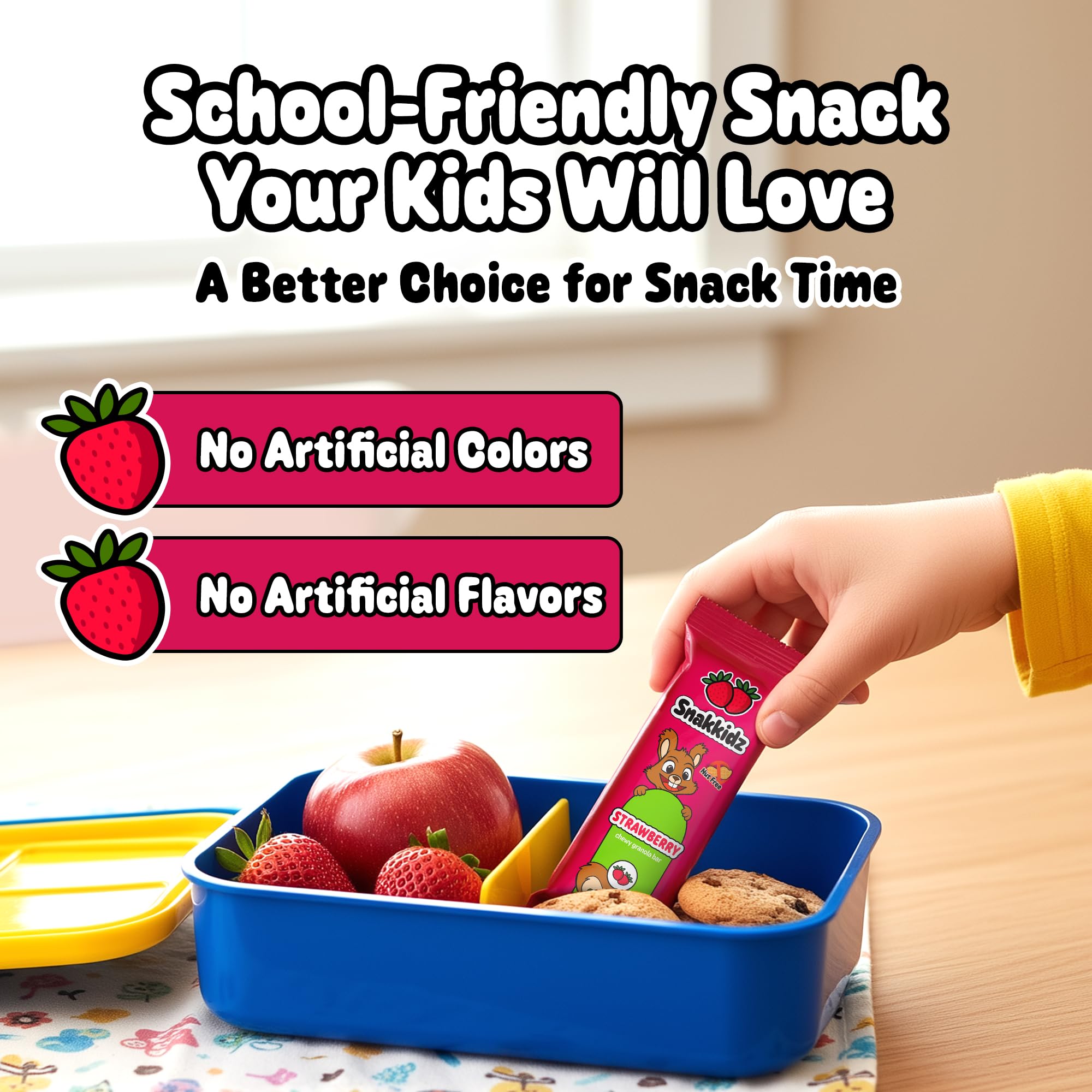 Snakkidz ingredient closeup oats avocado oil highlights non-GMO oats and healthy fats.