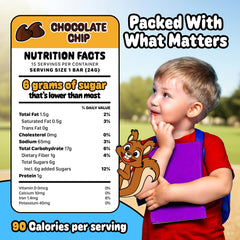 Snakkidz Organic Chewy Granola Bar texture closeup showing soft, chewy bite with avocado oil.