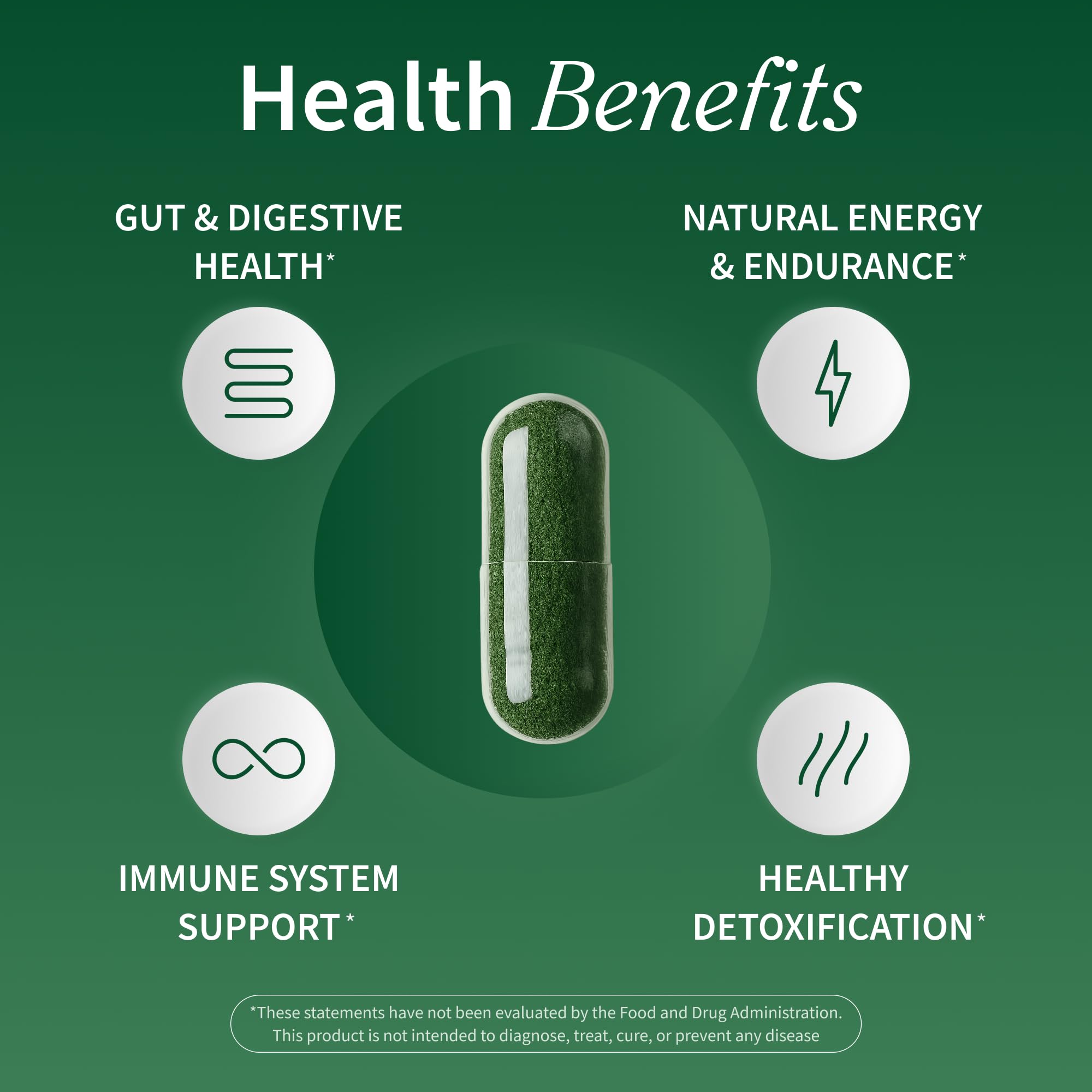 Snap Supplements alfalfa wheatgrass display shows natural energy and immune support visuals
