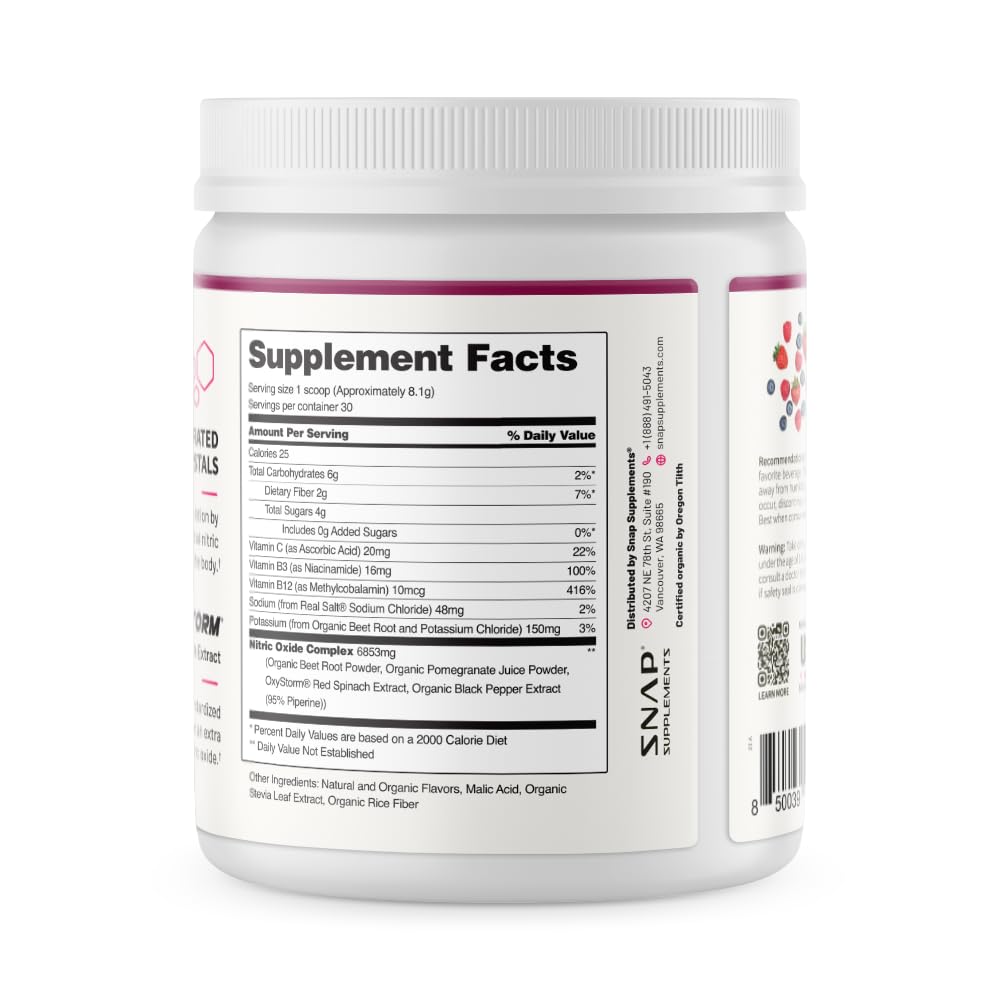 Snap Supplements 30-serving bottle makes daily use convenient and mess-free.