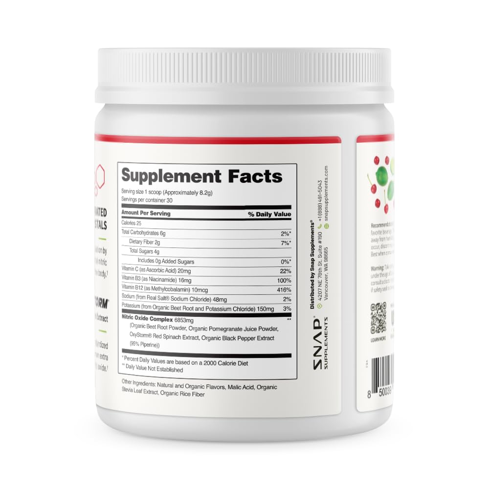 Snap Supplements beet root powder bag ready to mix into beverages