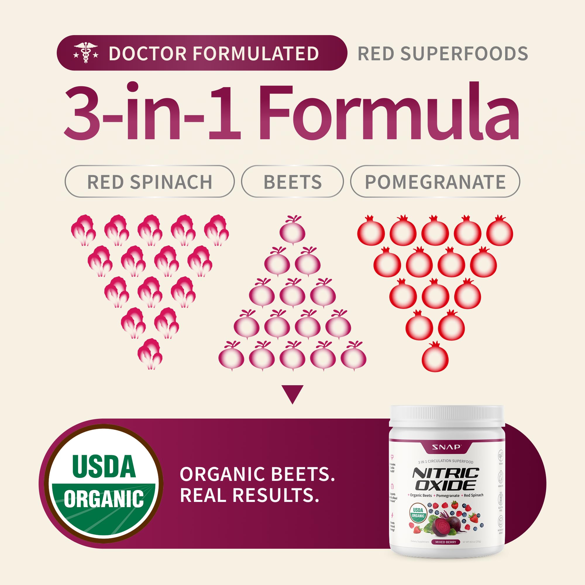 Snap Supplements beet root powder dissolves in water for a quick, caffeine-free energy option.