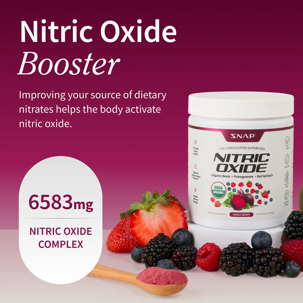 Snap Supplements beet root powder mixed into a smoothie for natural vitality.