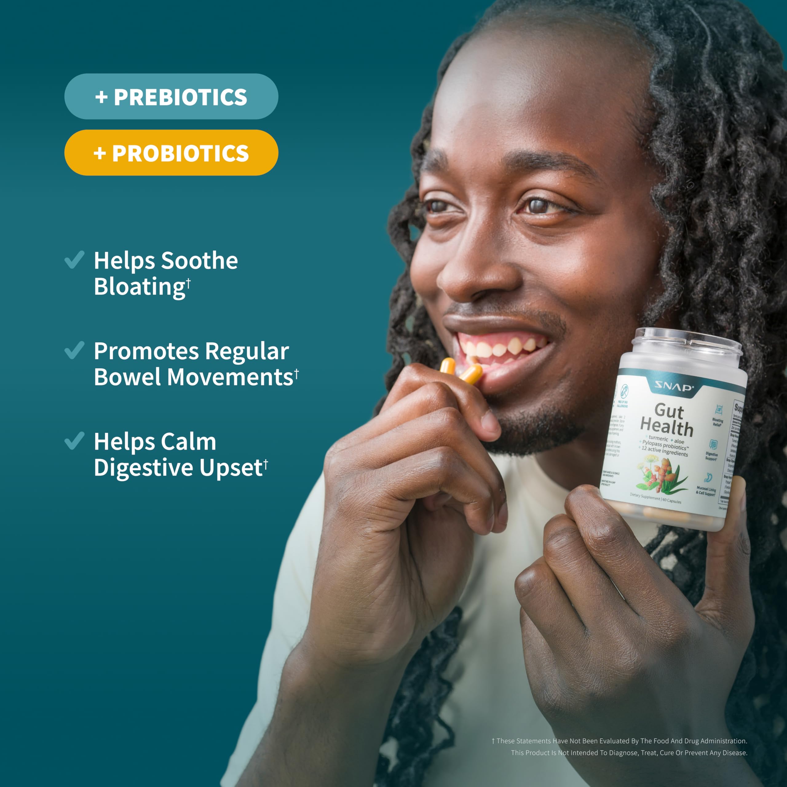 Snap Supplements turmeric aloe ginger botanicals for soothing digestive comfort