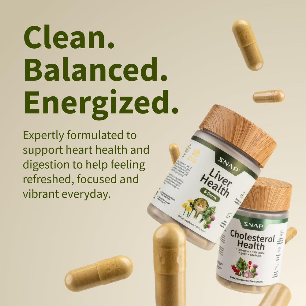 Snap Supplements bundle packaging front highlighting two capsules for daily use.