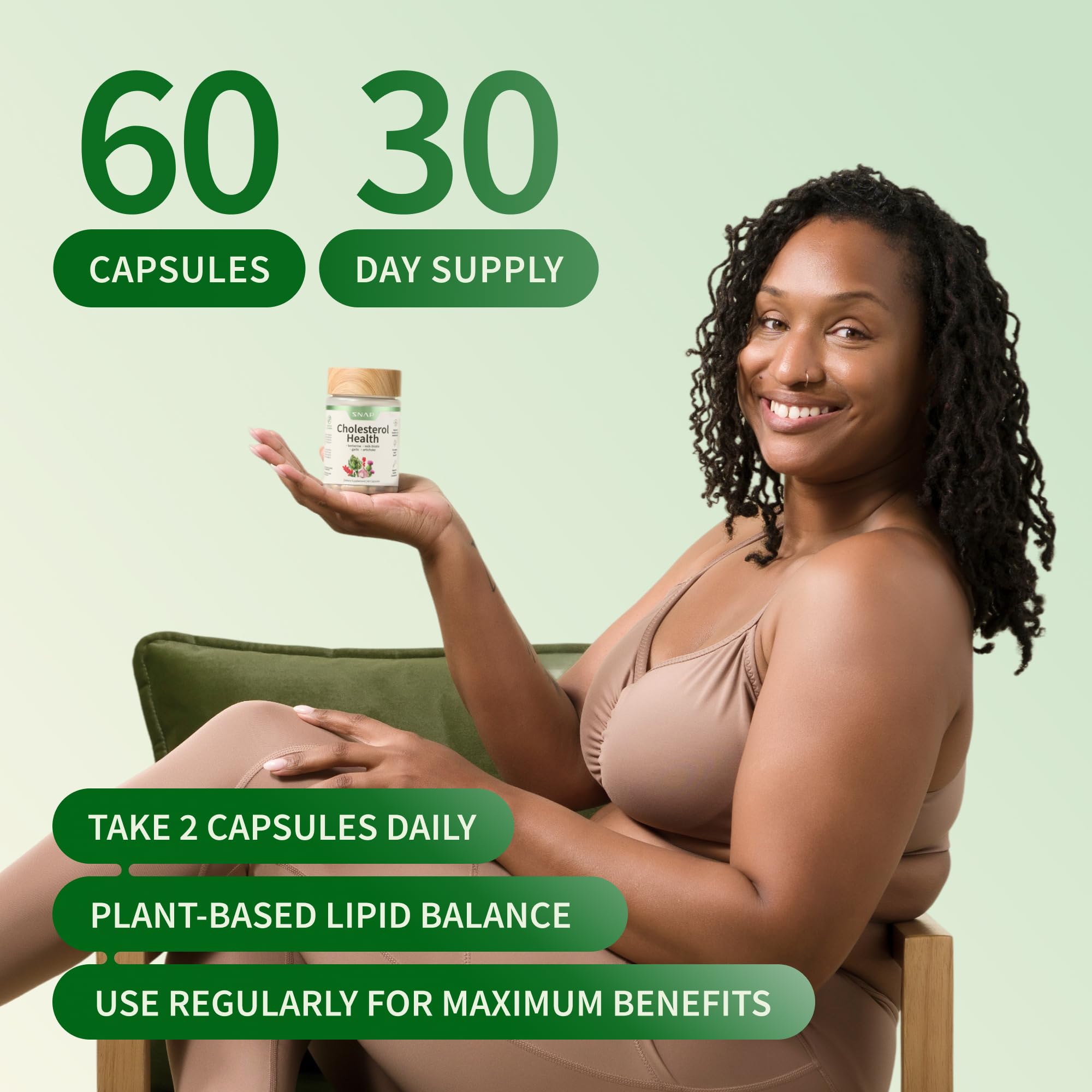 Snap Supplements bottle in kitchen supports a plant-based healthy lifestyle.