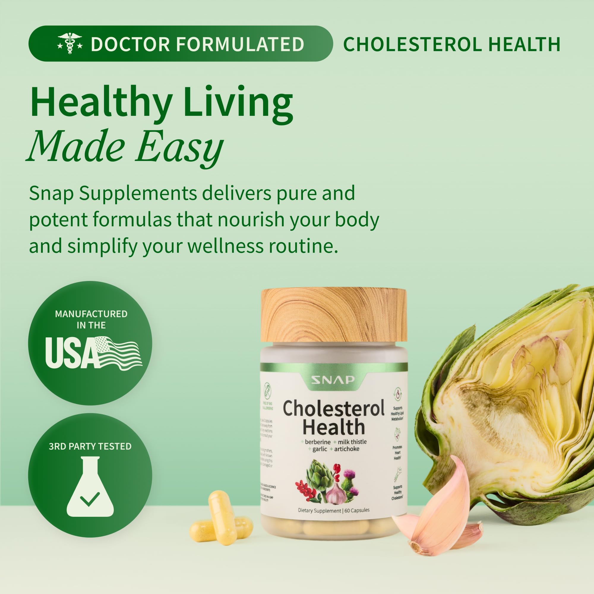 Snap Supplements capsules with water ready for a quick morning routine.